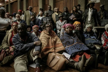 Des participants à un débat sur la réforme agraire, le 27 juillet 2018 à Vereeniging, en Afrique du Sud