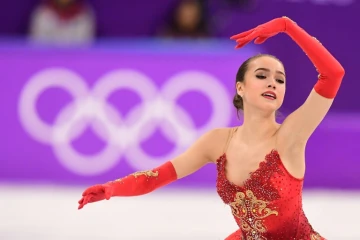 La Russe Alina Zagitova lors du programme libre dames de patinage artistique aux JO, le 23 février 2018 à Gangneung