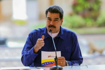 Le président vénézuélien Nicolas Maduro au palais présidentiel de Miraflores, à Caracas le 10 avril 2019
