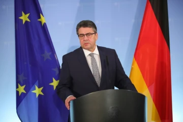 Sigmar Gabriel lors d'une conférence de presse le 8 mars 2017 à Berlin