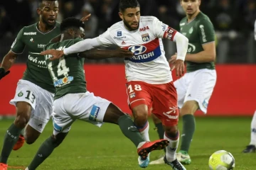 Nabil Fékir avec Lyon lors du derby contre Saint-Etienne, le 5 novembre 2017 à Geoffroy-Guichard 