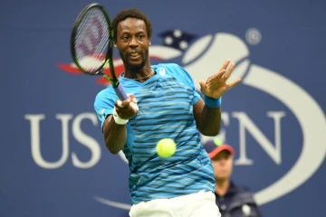 Gaël Monfils face à Lucas Pouille en quarts de finale de l'US Open, le 6 septembre 2016 à New York