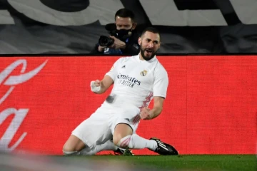 Karim Benzema auteur d'un doubké pour le Real Madrid contre l'Athletic Bilbao au stade Alfredo di Stefano, le 15 décembre 2020