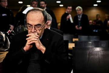 Le cardinal archevêque de Lyon, Mgr Philippe Barbarin, au tribunal, le 7 janvier 20919