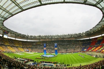 Vue générale du Stade de France avant le début de la finale de la Ligue des Champions entre Barcelone et Arsenal, le 17 mai 2006 à Saint-Denis