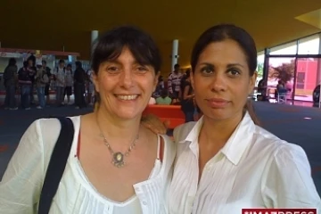 Sylvie Pialat, compagne du cinéaste Maurice Pialat et productrice, et Fabienne Redt, la présidente du Festival du Film de La Réunion