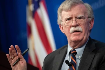 John Bolton, le conseiller à la sécurité nationale du président américain Donald Trump, fait un discours à la Heritage Foundation à Washington (Etats-Unis), le 13 décembre 2018