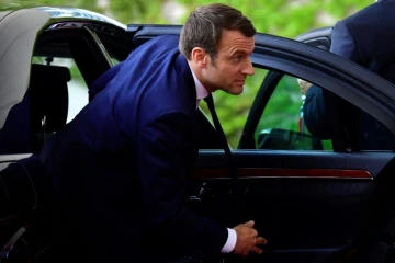 Le président français Emmanuel Macron à Berlin, le 15 mai 2017