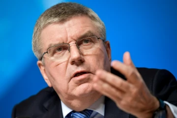 Thomas Bach en conférence de presse à Pyeongchang, le 4 février 2018 à la veille de l'ouverture des Jeux d'hiver