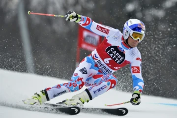 Alexis Pinturault, lors du slalom géant de Méribel, le 21 mars 2015