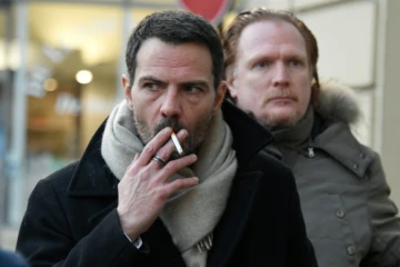 Jérôme Kerviel et son avocat Benoit Pruvost à leur arrivée le 20 janvier 2016 au palais de justice à Versailles