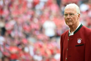 Franz Beckenbauer  champion du monde avec l'Allemagne comme joueur en 1974 puis de comme sélectionneur en 1990 lors d'une cérémonie, le 12 mai 2018 à Munich