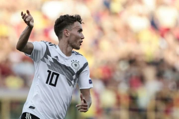 L'attaquant allemand Luca Waldschmidt buteur lors de la demi-finale de l'Euro Espoirs face à la Roumanie, à Bologne, le 27 juin 2019