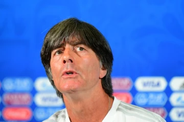 Le sélectionneur de l'équipe d'Allemagne Joachim Löw en conférence de presse, le 26 juin 2018 à Kazan