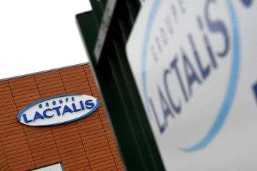 Un bâtiment du groupe Lactalis, à Laval en Mayenne, le 12 janvier 2018