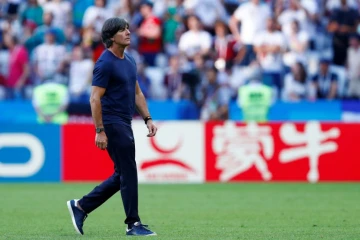 Le sélectionneur allemand Joachim Löw après l'élimination de son équipe du Mondial, le 27 juin 2018 à Kazan