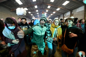 La fête sauvage organisée à Lieuron (Ille-et-Vilaine), le 1er janvier 2021 