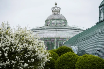 Les Serres royales de Laeken, le 14 avril 2017, à Bruxelles, avant l'ouverture du site au public pendant trois semaines