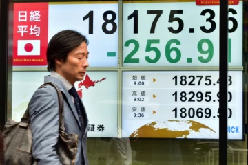 Le tableau des changes le 18 septembre 2015 à Tokyo