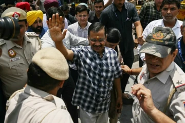 Arvind Kejriwal, l'un des principaux opposants du Premier ministre Narendra Modi, le 11 mai 2024 à New Delhi