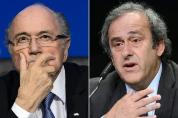 Photomontage de Joseph Blatter et Michel Platini