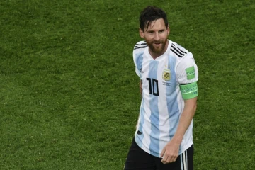 L'attaquant argentin Lionel Messi lors de la qualification en 8e de finale du Mondial 2018 le 26 juin à Saint-Pétersbourg