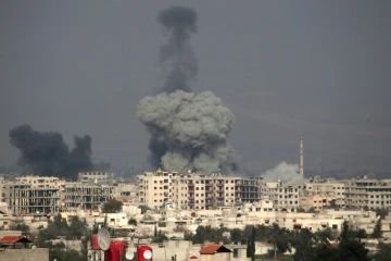 Bombardement de l'armée syrienne sur Hammouriyé, dans la Ghouta orientale, le 20 février 2018