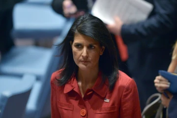 L'ambassadrice américaine à l'ONU, Nikki Haley au siège des Nations unies à New York le 7 avril 2017