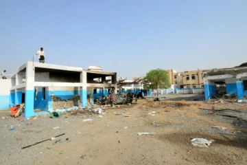 Un hôpital géré par MSF à Abs, dans la province de Hajja, dans le nord du Yémen, bombardé par la coalition menée par l'Arabie saoudite, le 16 août 2016