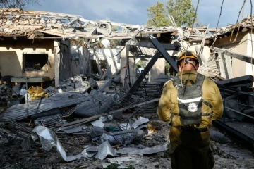 Une maison frappée par un tir de roquette à Mishmeret, au nord de Tel-Aviv, le 25 mars 2019