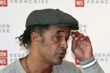 Le nouveau capitaine de l'équipe de France de Coupe Davis Yannick Noah, lors d'une conférence de presse, le 22 septembre 2015 à Paris