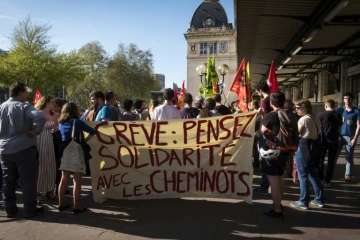 Manifestation de cheminots à Toulouse, le 17 avril 2018