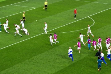 L'explosion de joie des Russes à l'issue de leur qualification pour les quarts du Mondial aux dépens de l'Espagne, le 1er juillet 2018 à Moscou