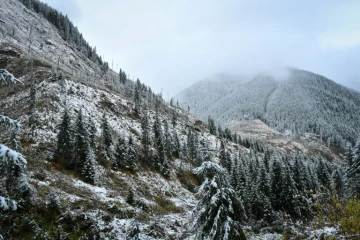 Les monts Fagaras dans les Carpates, près de Nucsoara, dans le centre de la Roumanie, le 31 octobre 2019
