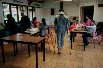 Un centre accueillant des migrants et réfugiés à Cergy le 16 septembre 2015