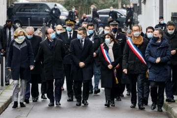 Cérémonie d'hommage aux victimes des attaques de janvier 2015 à Charlie Hebdo et à l'Hyper Cacher, le 7 janvier 2021 à Paris