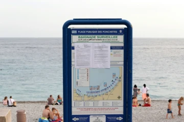 Un arrêté municipal interdisant le port du burkini sur une plage de Nice, le 19 août 2016