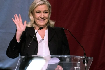 La présidente du Front national Marine Le Pen le 6 décembre 2015 à Henin-Beaumont