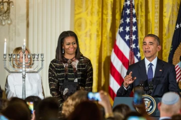 Michelle et Barack Obama, le 14 décembre 2016 à la Maison blanche, Washington