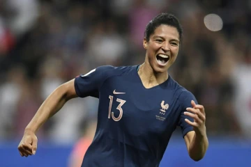 La Française Valérie Gauvin ouvre la marque contre la Norvège au Mondial féminin, le 12 juin 2019 à Nice 