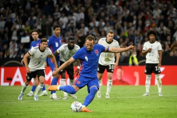 Harry Kane égalise pour l'Angleterre face à l'Allemagne, en Ligue des nations, le 7 juin 2022 à Munich