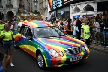Célébration de la 51e Marche des Fiertés LGBT+, le 1er juillet 2023 à Londres 