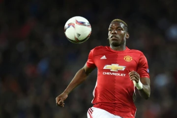 Le milieu de terrain français de Manchester United Paul Pogba contre Anderlecht, le 20 avril 2017 à Old Trafford