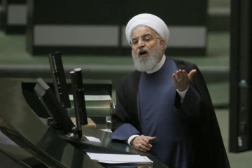 Le président iranien Hassan Rohani s'exprime lors de son audition devant le Parlement, le 28 août 2018 à Téhéran