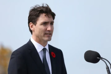 Justin Trudeau, le 10 avril 2017, dans le nord-ouest de la France