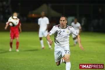 F. Ribéry lors du match amical France-Chine à La Réunion (Photo archives)