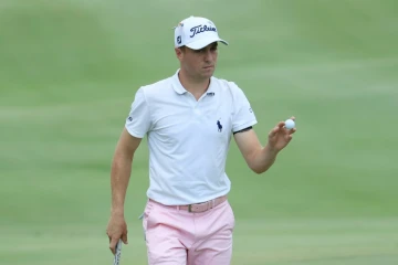 L'Américain Justin Thomas au tournoi WGC St. Jude Invitational à Memphis, le 2 août 2020
