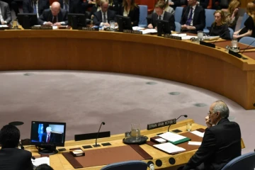 L'ambassadeur de Syrie à l'ONU Bachar al-Ja?afari pendant une réunion du Conseil de sécurité, le 22 février 2018