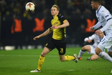 L'ailier de Dortmund André Schürrle lors d'un match d'Europa League contre l'Atalanta Bergame, le 15 février 2018 à Dortmund