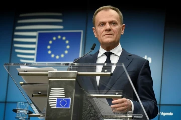 Le président du Conseil européen, Donald Tusk, le 23 février 2018 à Bruxelles 